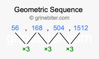 Sequence 56, 168, 504, 1512,...