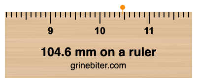 104.6 mm on a ruler Where is 104.6 millimeters on a ruler