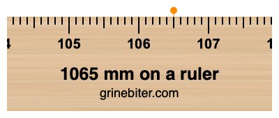 1065 mm on a ruler Where is 1065 millimeters on a ruler
