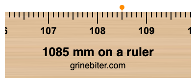 1085 mm on a ruler Where is 1085 millimeters on a ruler