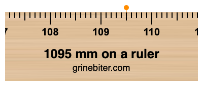 1095 mm on a ruler Where is 1095 millimeters on a ruler