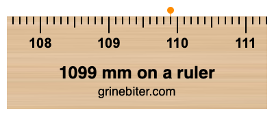 1099 mm on a ruler Where is 1099 millimeters on a ruler