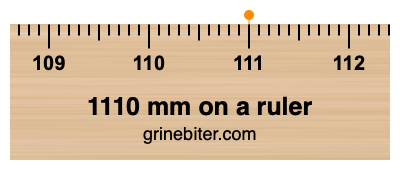 1110 mm on a ruler Where is 1110 millimeters on a ruler