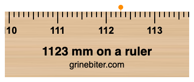 1123 mm on a ruler Where is 1123 millimeters on a ruler