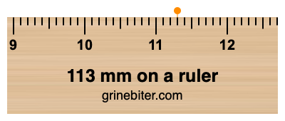113 mm on a ruler Where is 113 millimeters on a ruler