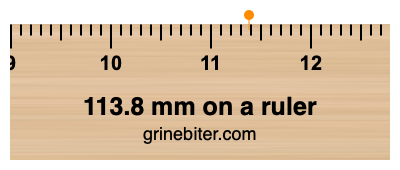 113.8 mm on a ruler Where is 113.8 millimeters on a ruler