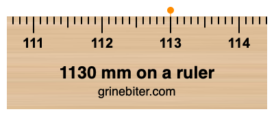 Where is 1130 millimeters on a ruler