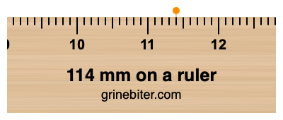 114 mm on a ruler Where is 114 millimeters on a ruler