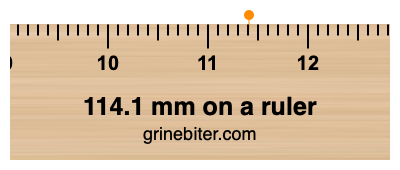 114.1 mm on a ruler Where is 114.1 millimeters on a ruler