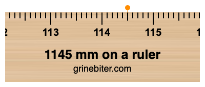 1145 mm on a ruler Where is 1145 millimeters on a ruler