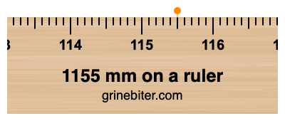 1155 mm on a ruler Where is 1155 millimeters on a ruler