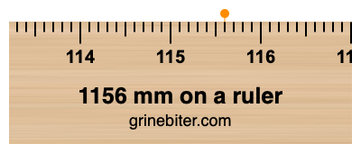 1156 mm on a ruler Where is 1156 millimeters on a ruler