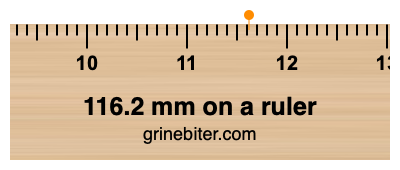 116.2 mm on a ruler Where is 116.2 millimeters on a ruler