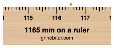 1165 mm on a ruler Where is 1165 millimeters on a ruler