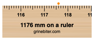 1176 mm on a ruler Where is 1176 millimeters on a ruler