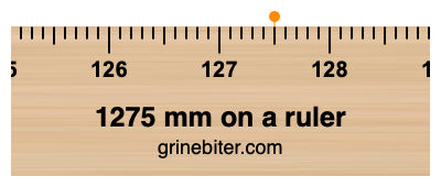 1275 mm on a ruler Where is 1275 millimeters on a ruler
