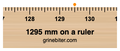 1295 mm on a ruler Where is 1295 millimeters on a ruler