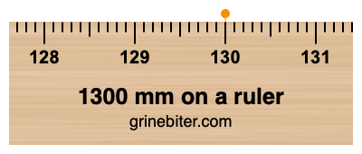 1300 mm on a ruler Where is 1300 millimeters on a ruler