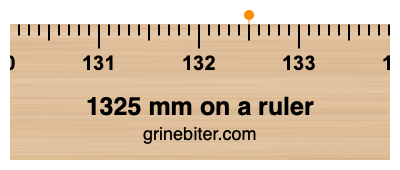 1325 mm on a ruler Where is 1325 millimeters on a ruler