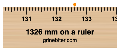 1326 mm on a ruler Where is 1326 millimeters on a ruler
