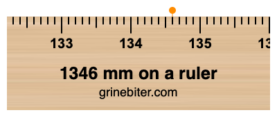 1346 mm on a ruler Where is 1346 millimeters on a ruler