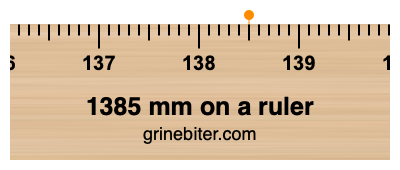 1385 mm on a ruler Where is 1385 millimeters on a ruler