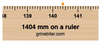 1404 mm on a ruler Where is 1404 millimeters on a ruler