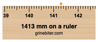 1413 mm on a ruler Where is 1413 millimeters on a ruler