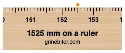 1525 mm on a ruler Where is 1525 millimeters on a ruler