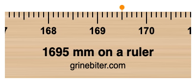 Where is 1695 millimeters on a ruler