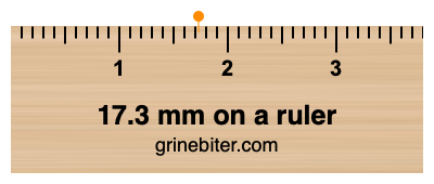 Where is 17.3 millimeters on a ruler