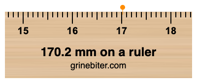 170.2 mm on a ruler Where is 170.2 millimeters on a ruler