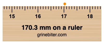 170.3 mm on a ruler Where is 170.3 millimeters on a ruler