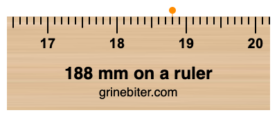 188 mm on a ruler Where is 188 millimeters on a ruler