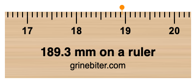 189.3 mm on a ruler Where is 189.3 millimeters on a ruler