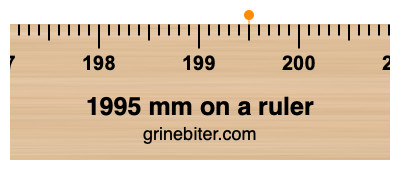 Where is 1995 millimeters on a ruler