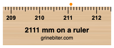 2111 mm on a ruler Where is 2111 millimeters on a ruler