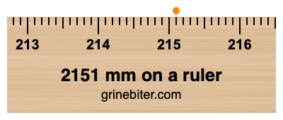 Where is 2151 millimeters on a ruler