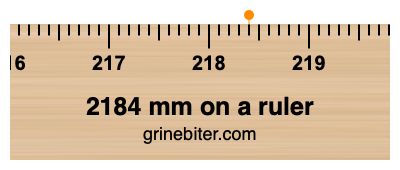 2184 mm on a ruler Where is 2184 millimeters on a ruler