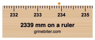 Where is 2339 millimeters on a ruler