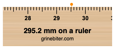 295.2 mm on a ruler Where is 295.2 millimeters on a ruler