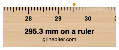 295.3 mm on a ruler Where is 295.3 millimeters on a ruler