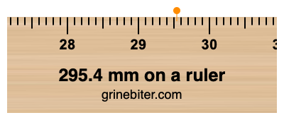 295.4 mm on a ruler Where is 295.4 millimeters on a ruler