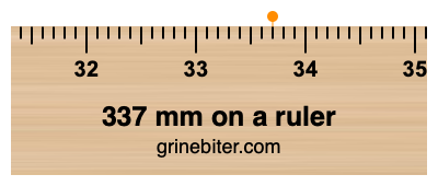 337 mm on a ruler Where is 337 millimeters on a ruler