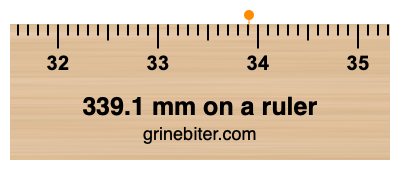 339.1 mm on a ruler Where is 339.1 millimeters on a ruler