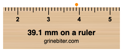 Where is 39.1 millimeters on a ruler