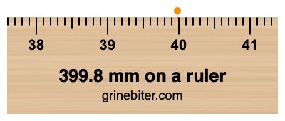 399.8 mm on a ruler Where is 399.8 millimeters on a ruler