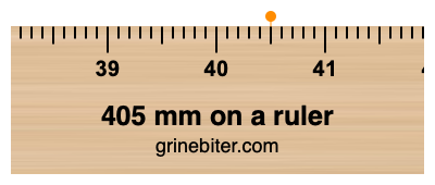405 mm on a ruler Where is 405 millimeters on a ruler