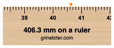 406.3 mm on a ruler Where is 406.3 millimeters on a ruler