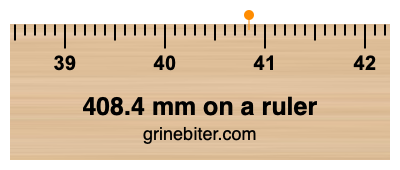 408.4 mm on a ruler Where is 408.4 millimeters on a ruler